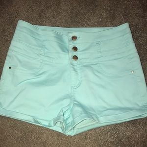 Light Blue High Waisted Shorts